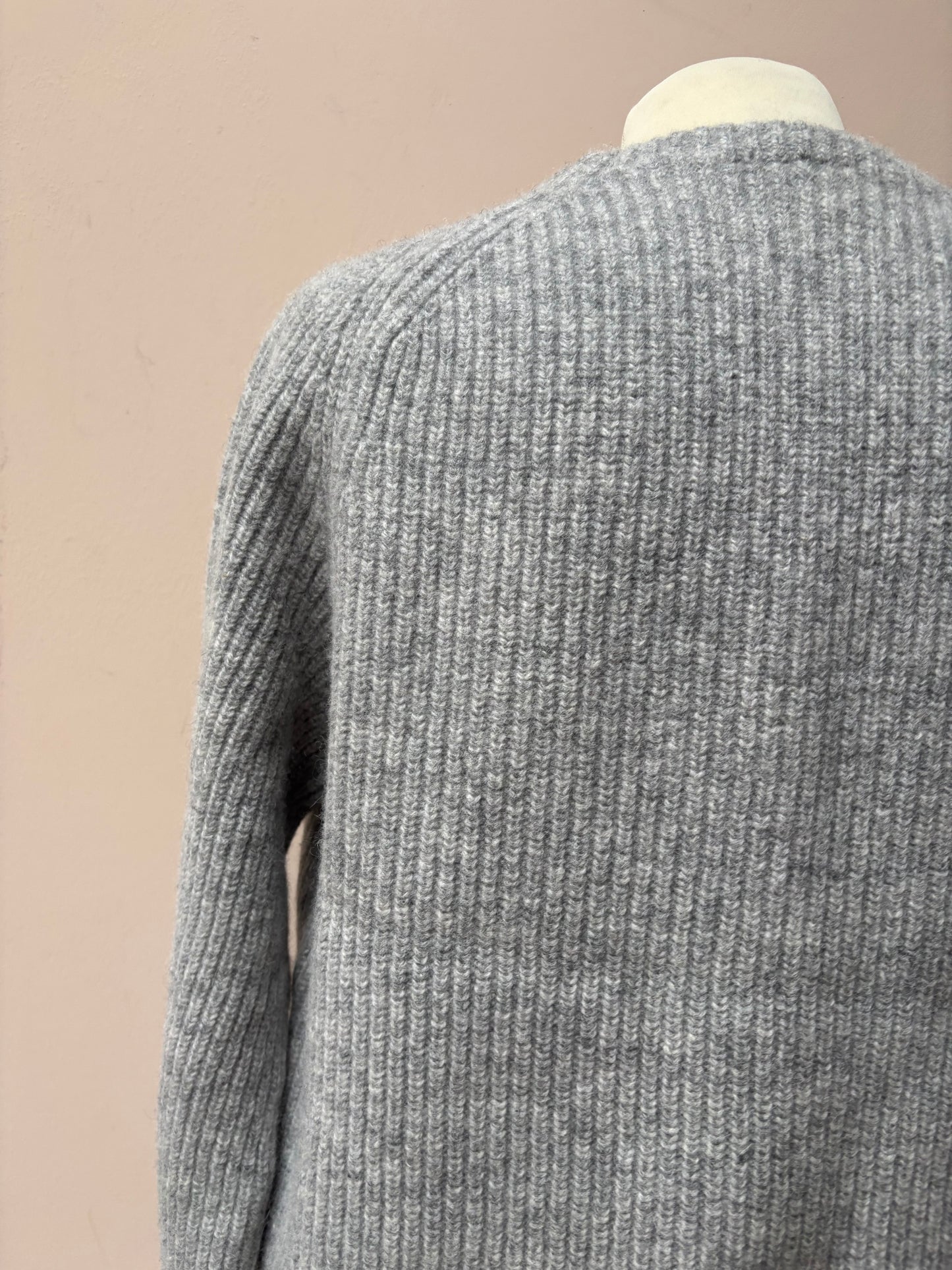 Grey 100% wool jumper size Medium