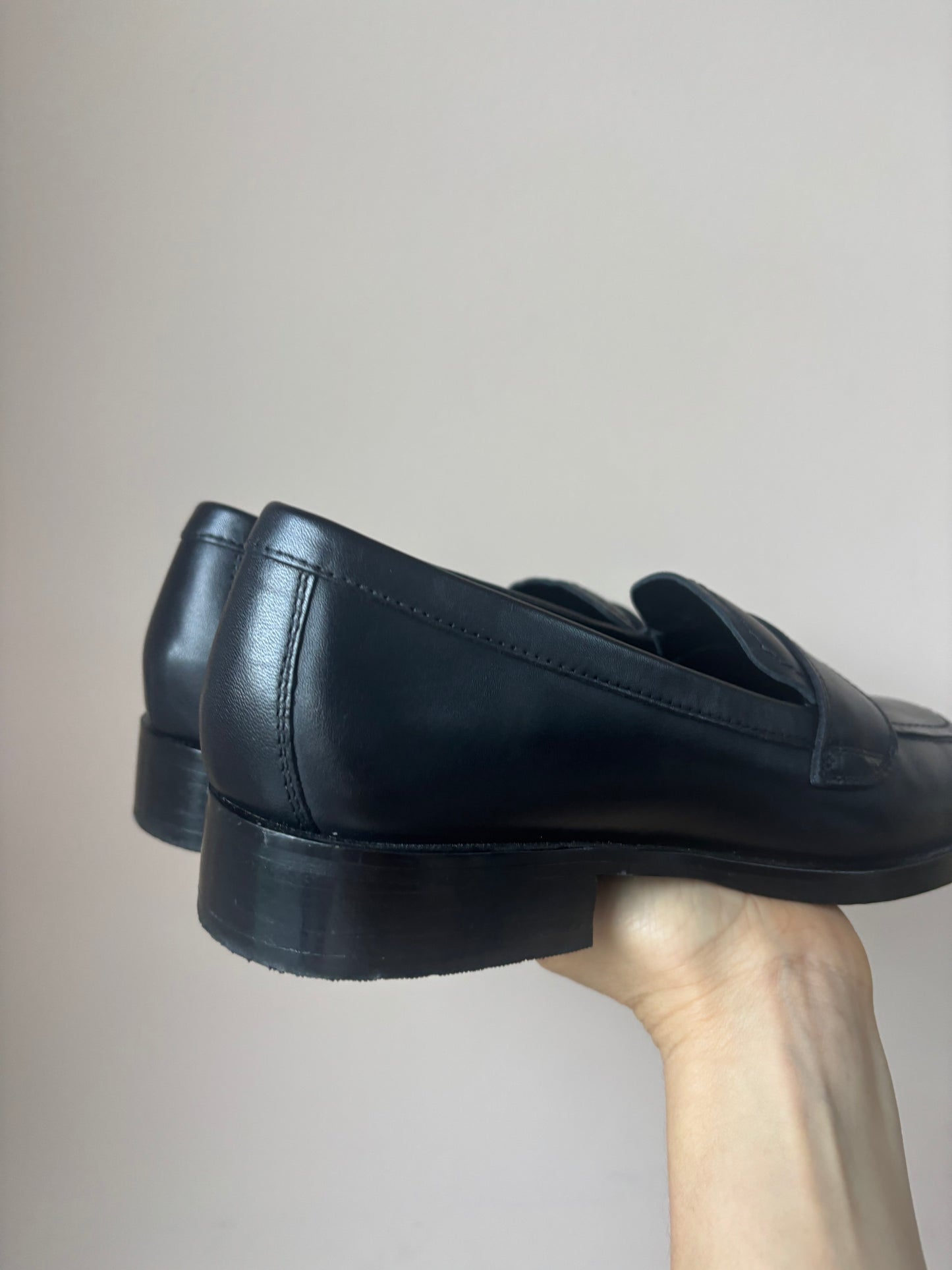 Black leather brogues size 5.5