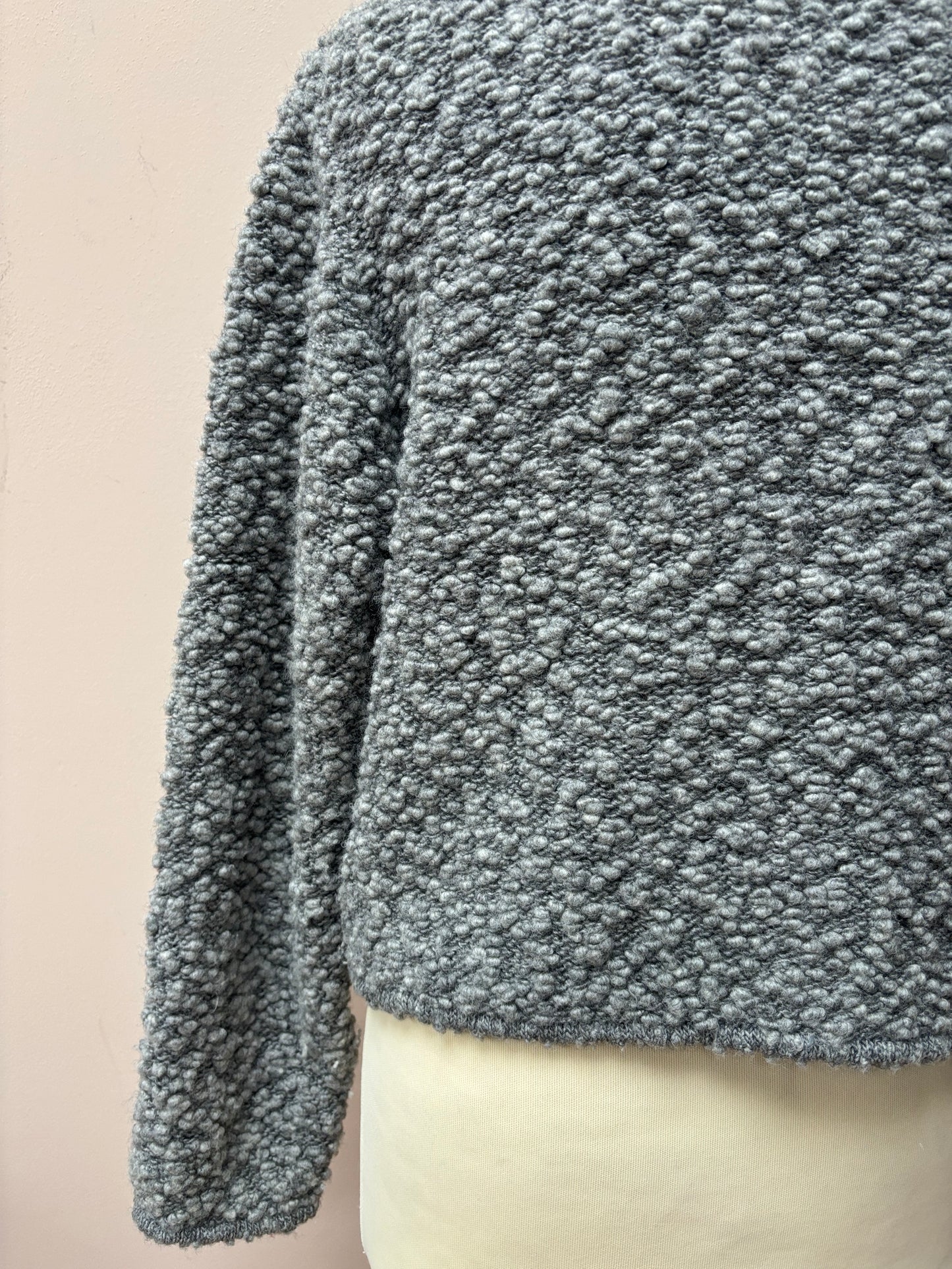 Lodenfrey wool grey boucle cardigan size 10