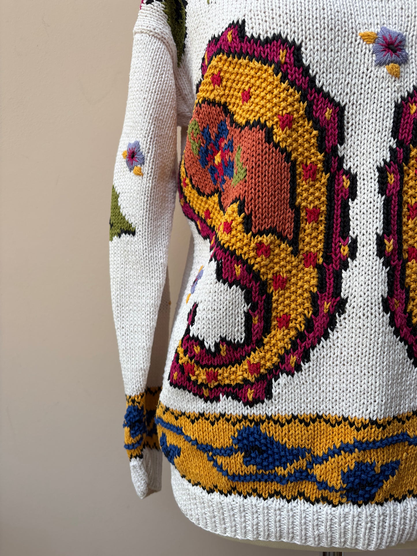 Vintage cotton ramie jumper size Small