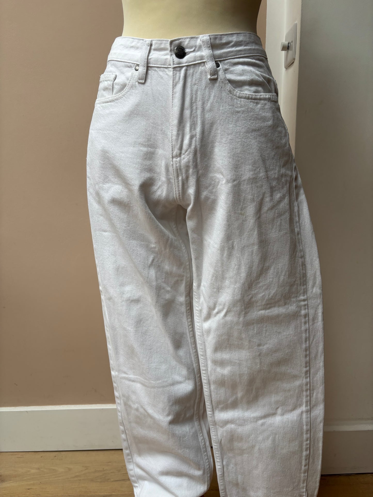 Vintage white 100% cotton jeans size 10
