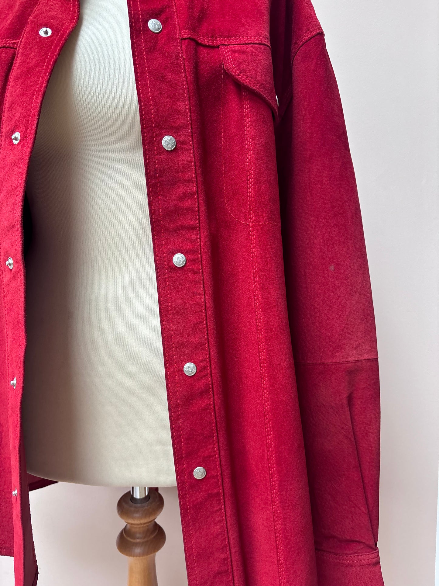 Red suede shacket size 14-18