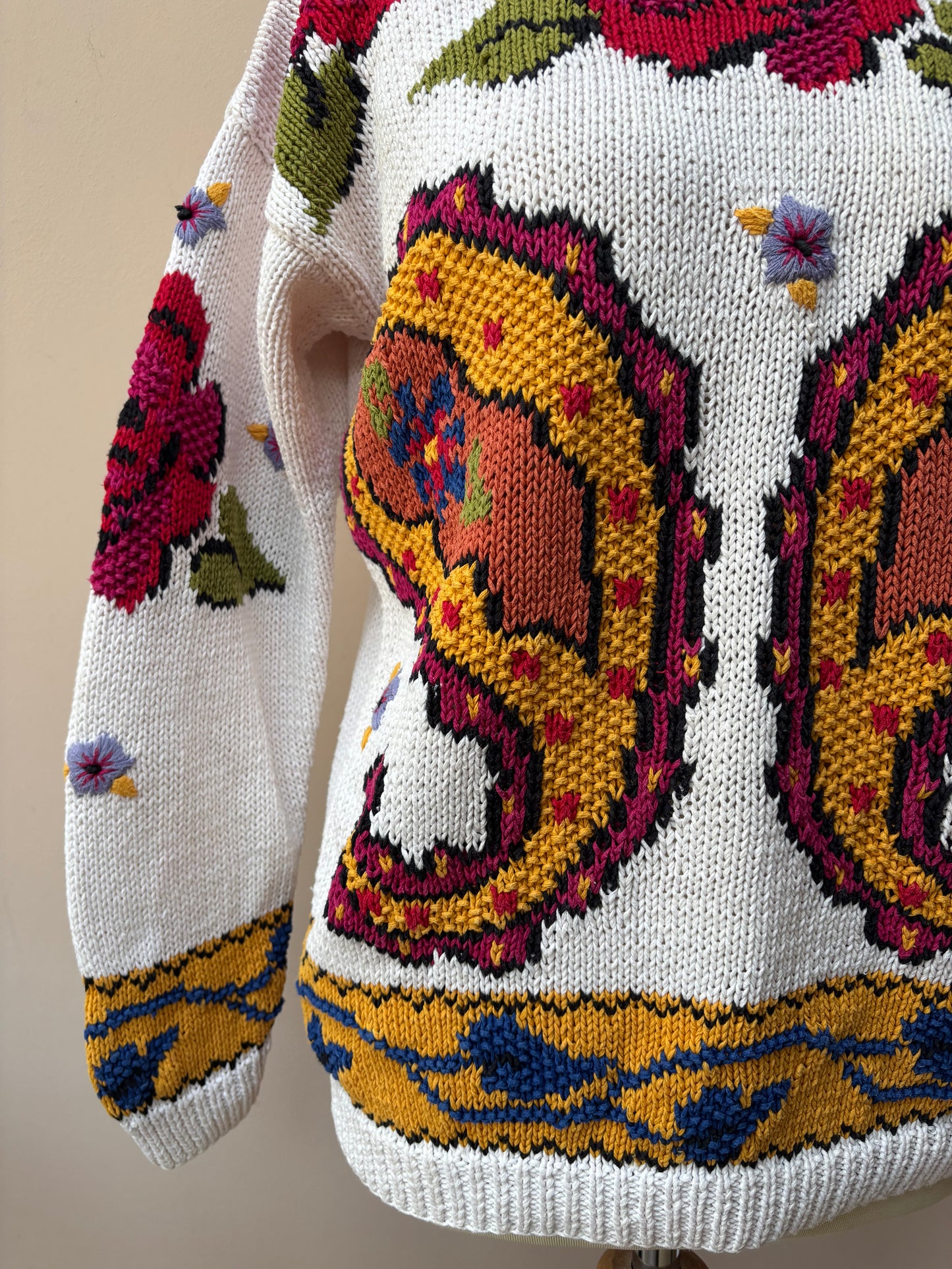 Vintage cotton ramie jumper size Small