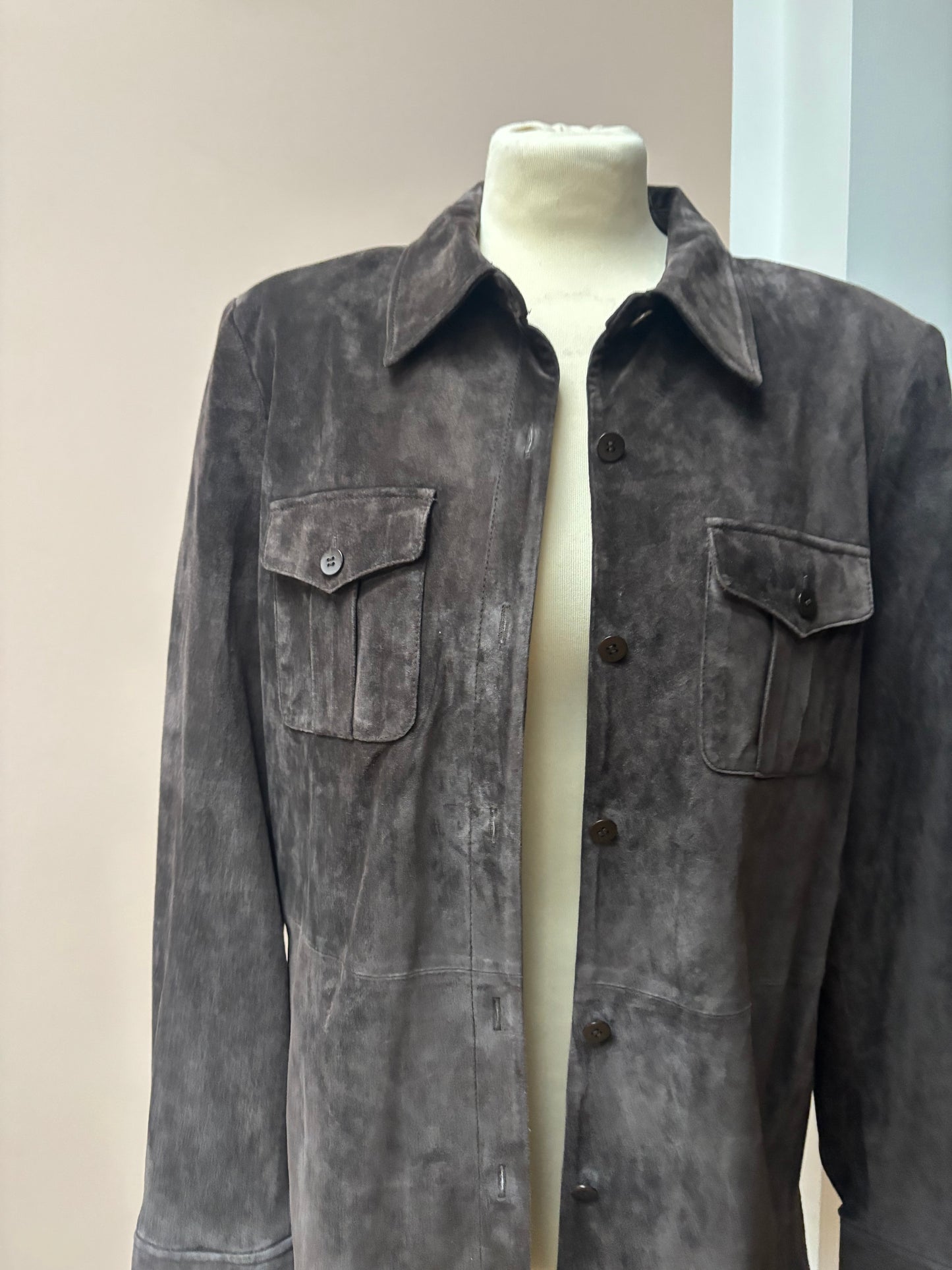 Brown suede shirt size 12