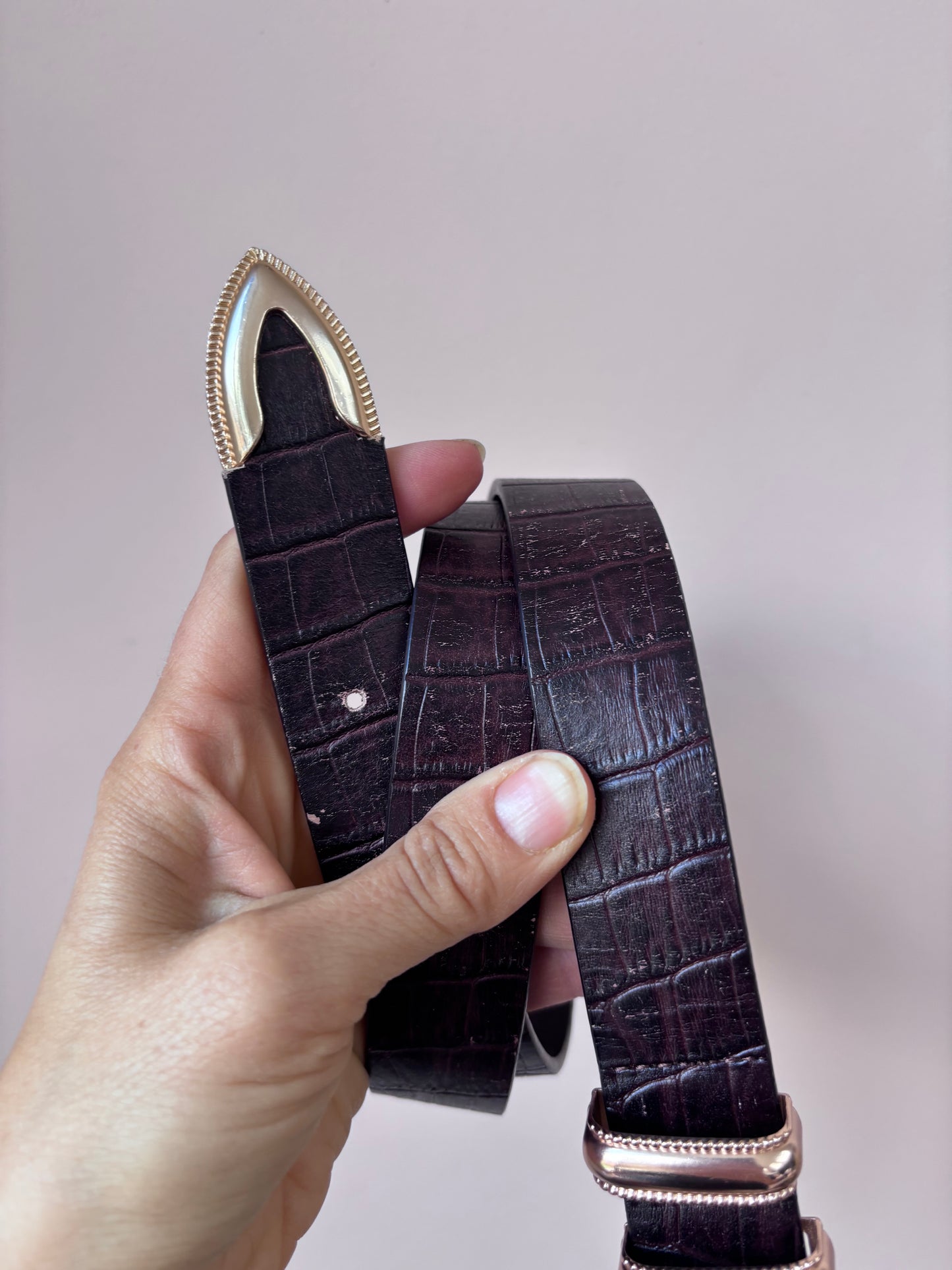 Brown leather belt size Medium