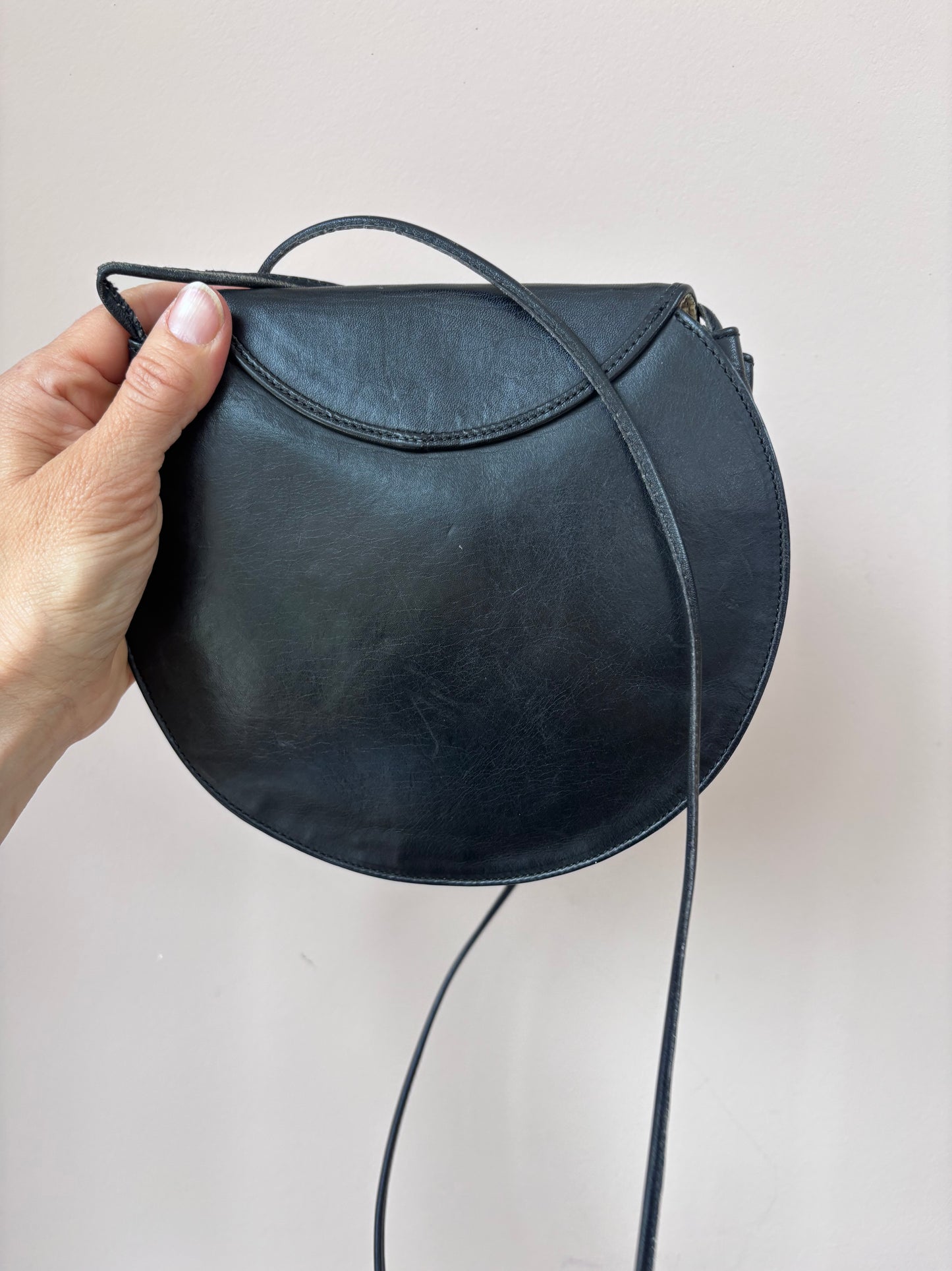 Astor black leather small bag