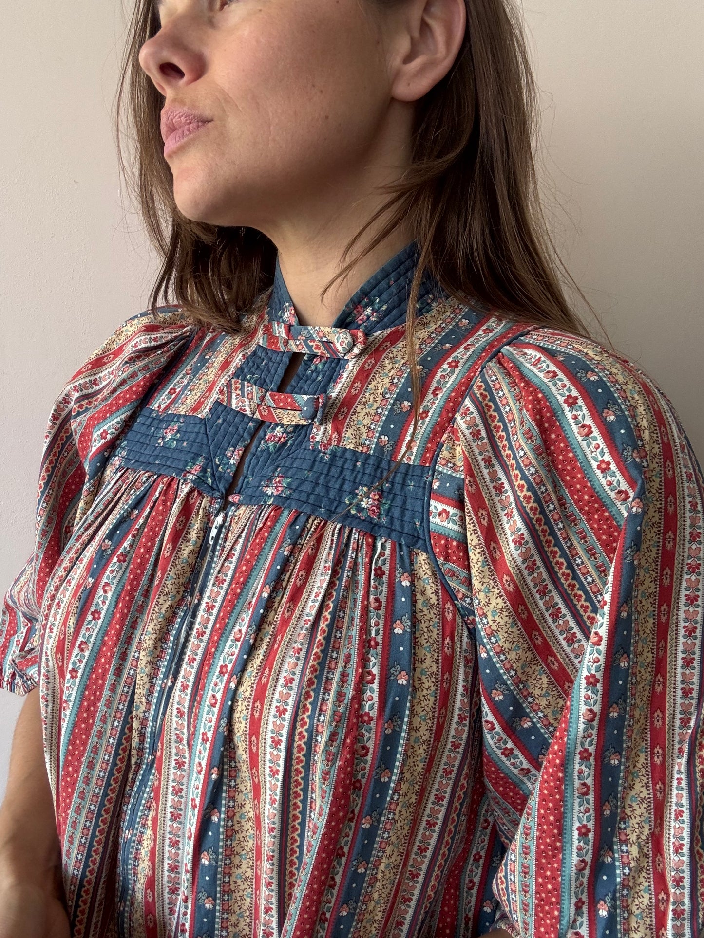 Vintage patterned maxi dress size 10/12