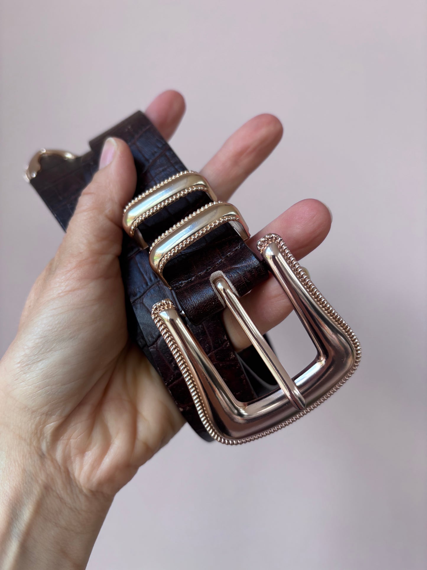 Brown leather belt size Medium
