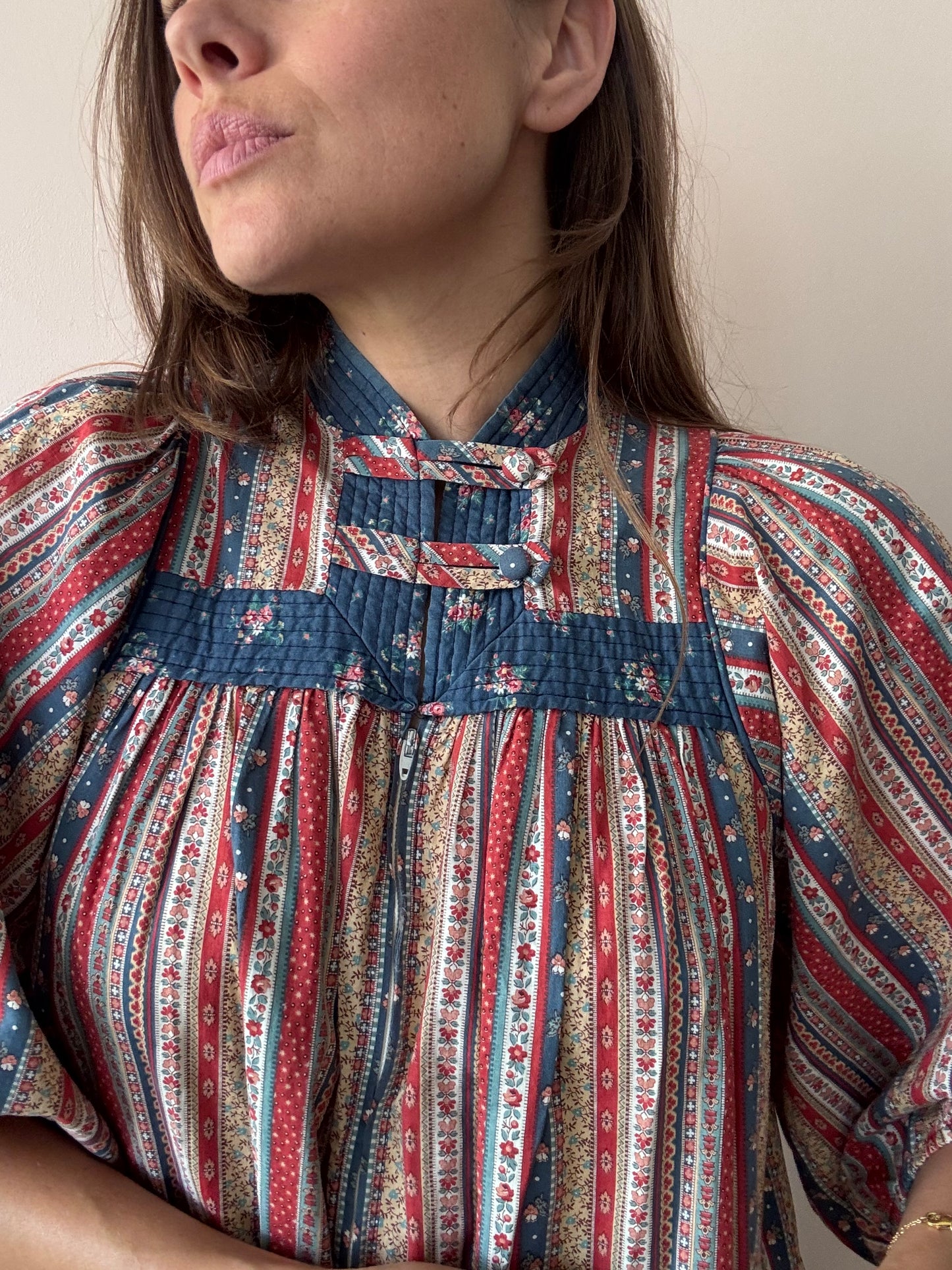 Vintage patterned maxi dress size 10/12