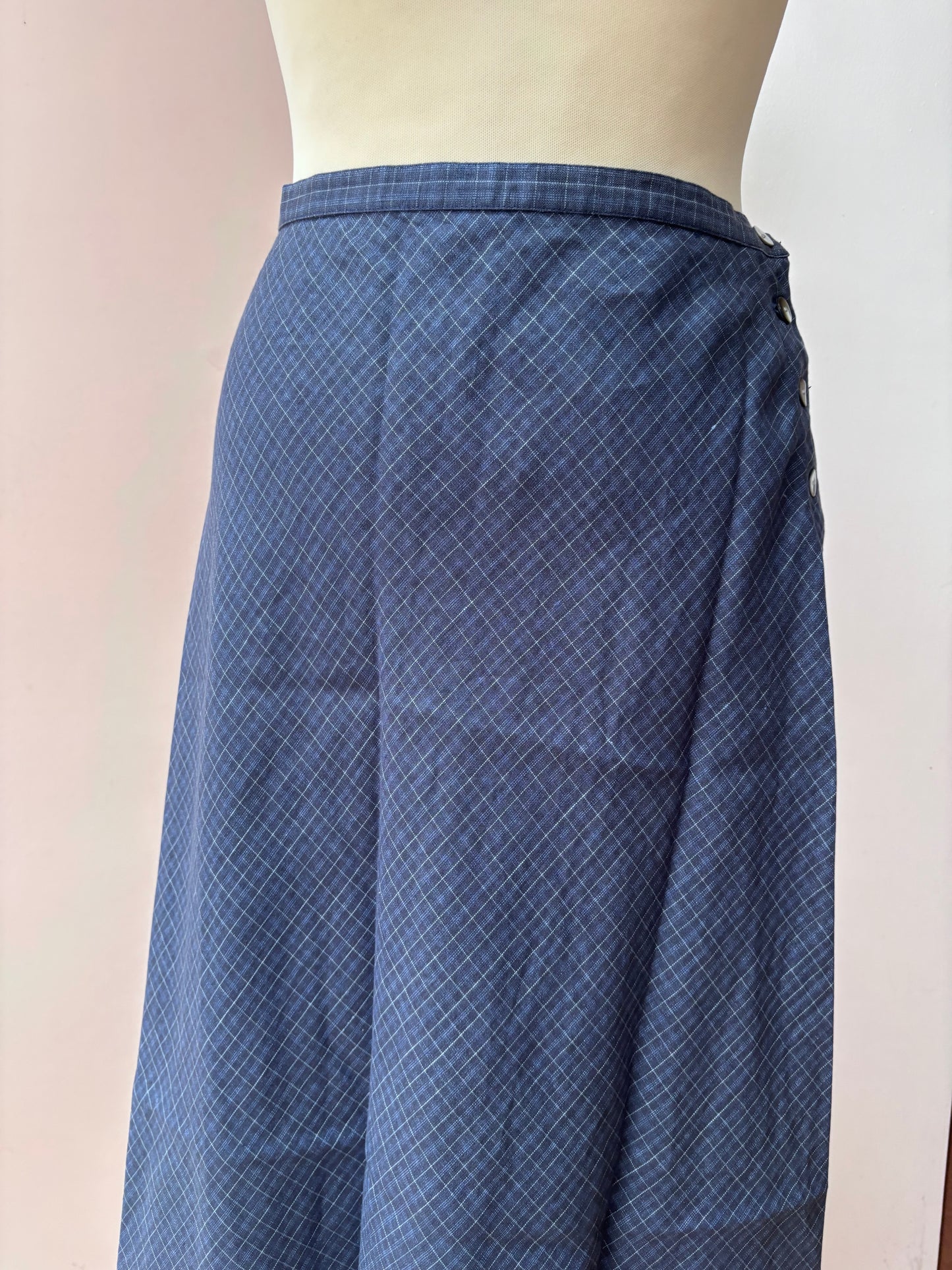 Vintage Laura Ashley 100% linen maxi skirt size 12 BNWT