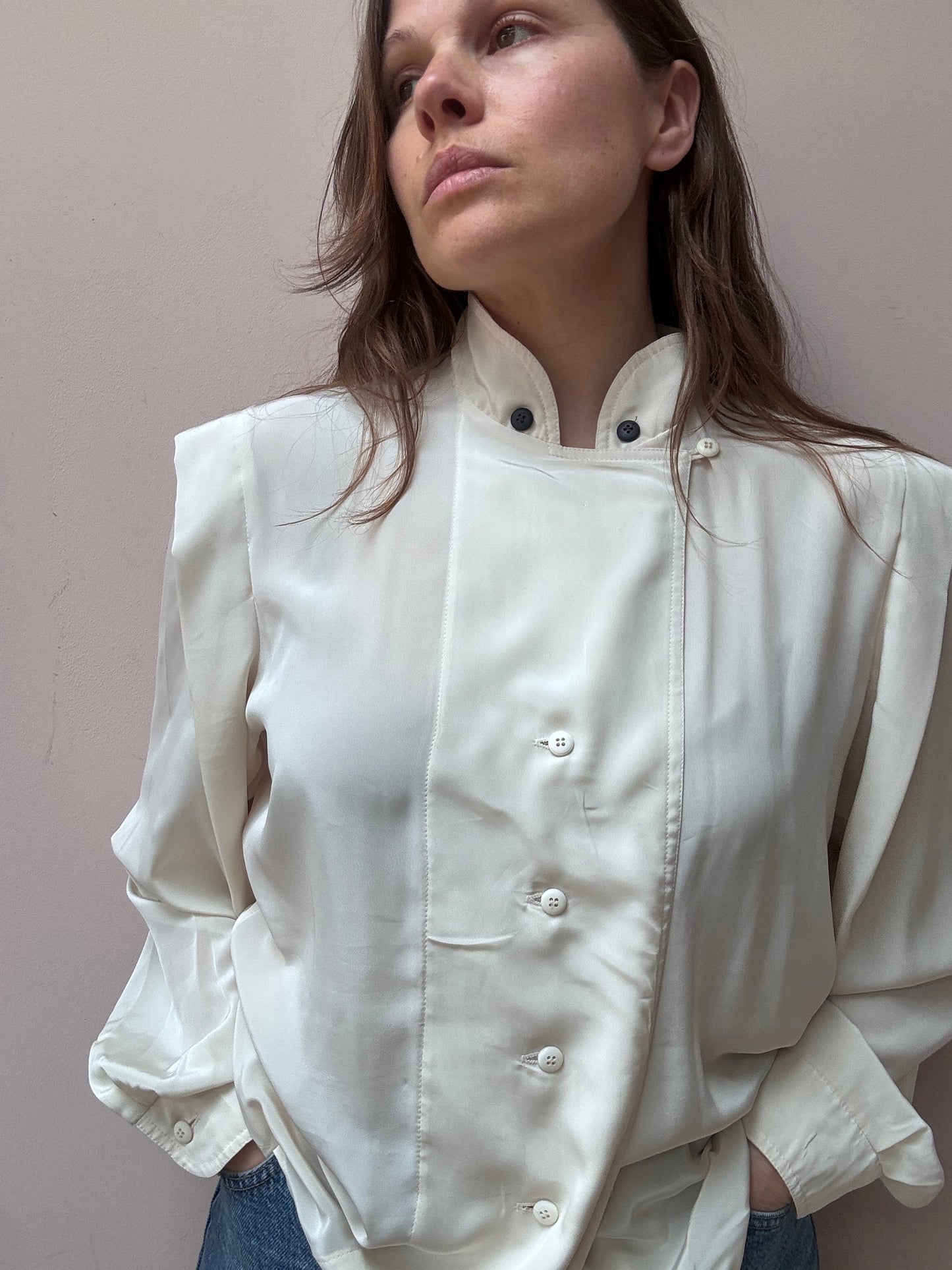 Vintage cream blouse size 10/12