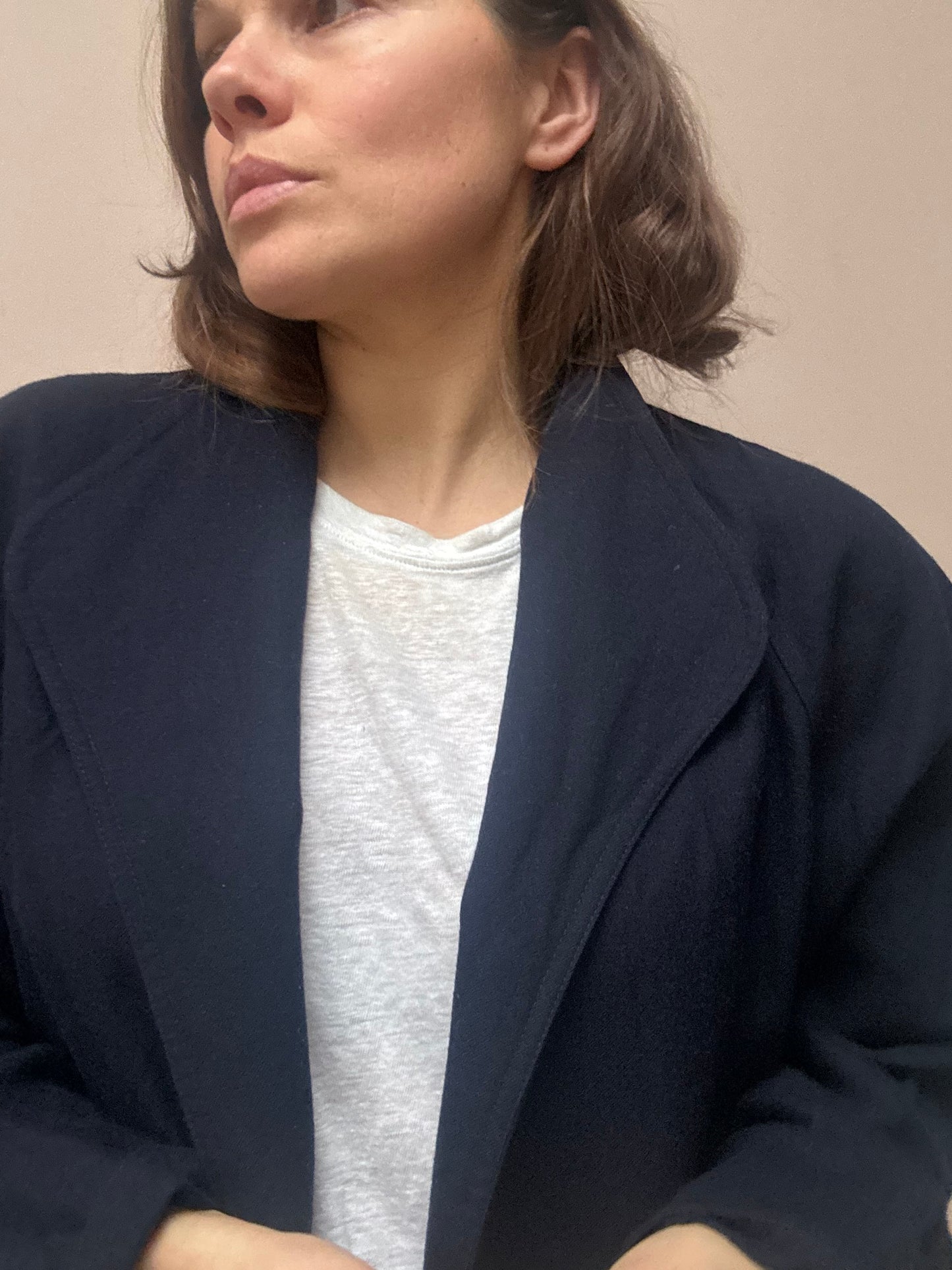 Vintage navy 100% wool jacket size 12