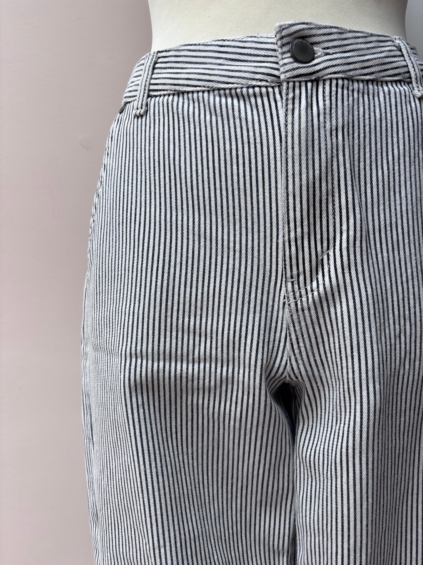 Striped 100% cotton trousers size 10