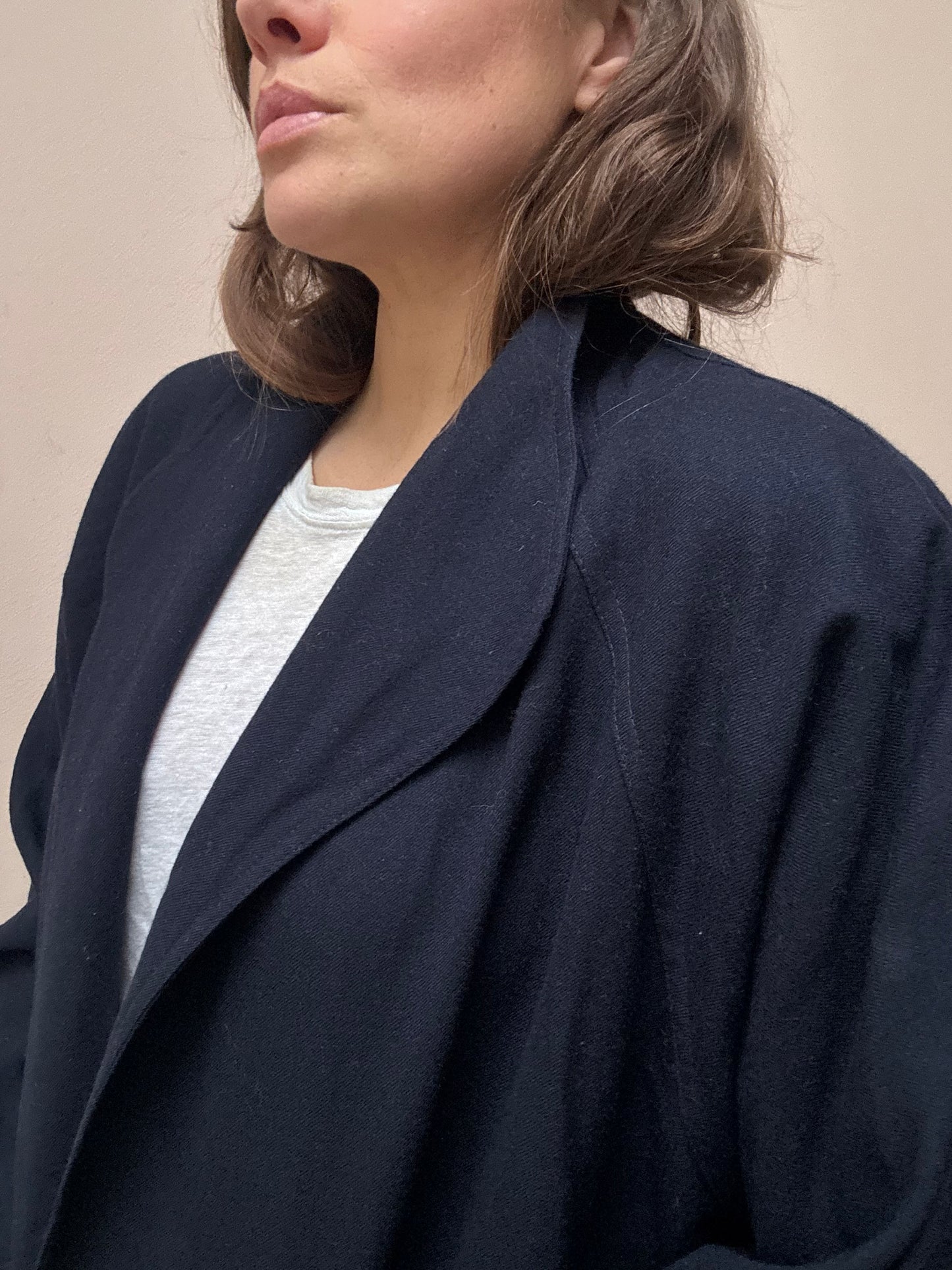 Vintage navy 100% wool jacket size 12