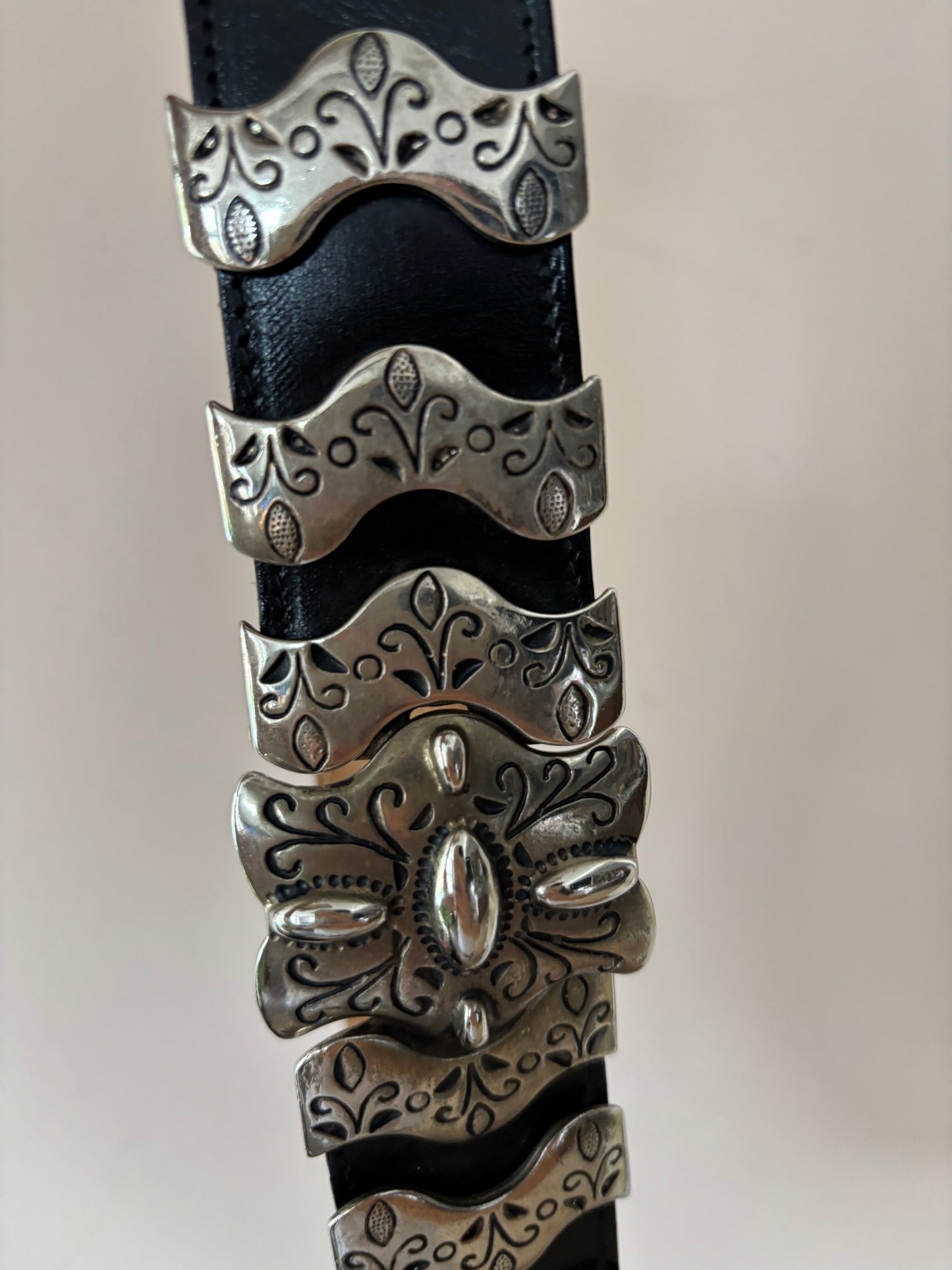 Vintage leather waist belt size Small