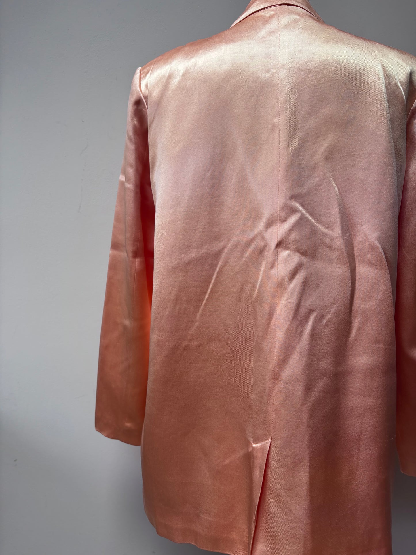 Salmon satin blazer size 12/14