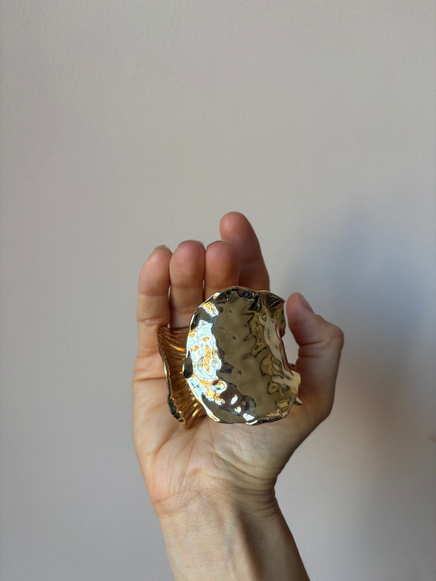 Heavy gold cuff bracelet