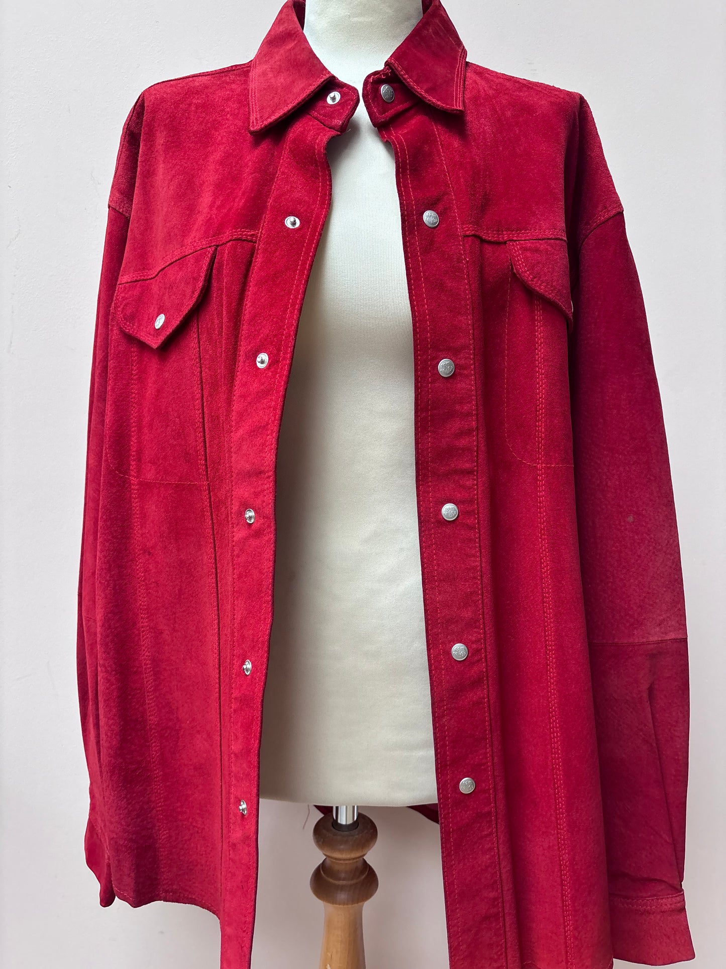 Red suede shacket size 14-18