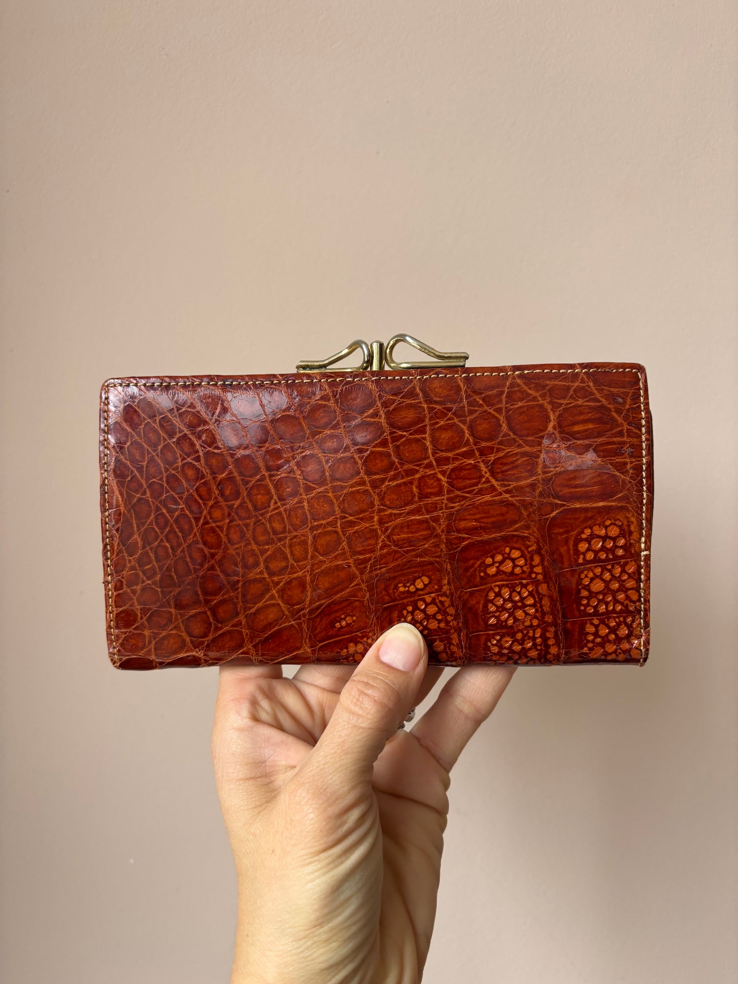 Vintage brown leather purse