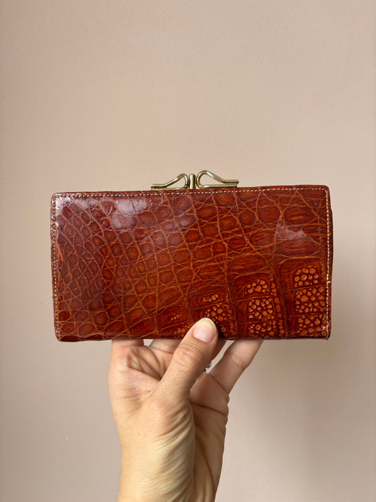 Vintage brown leather purse