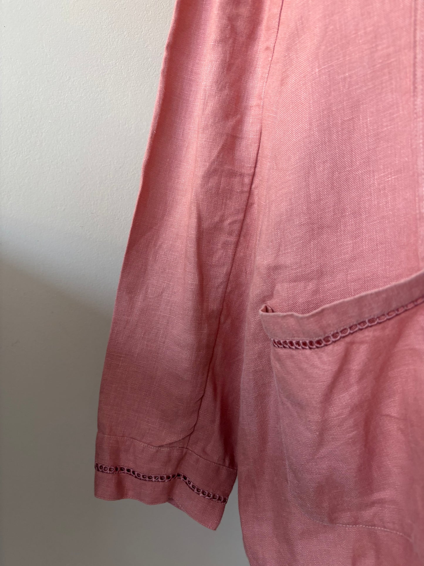 Orvis 100% linen dusky pink jacket size 12-16 ish (size Large)