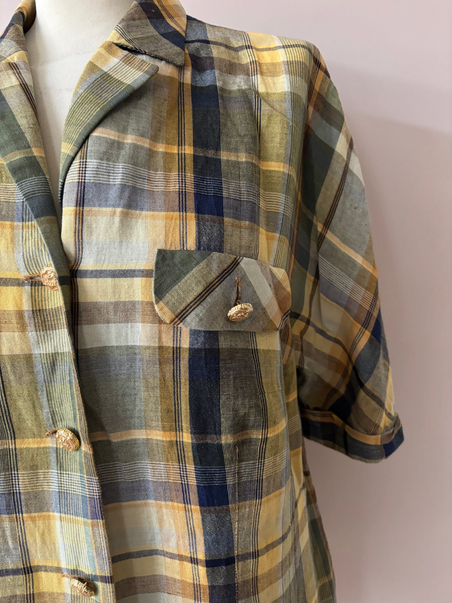 Vintage linen mix shirt size 12/14