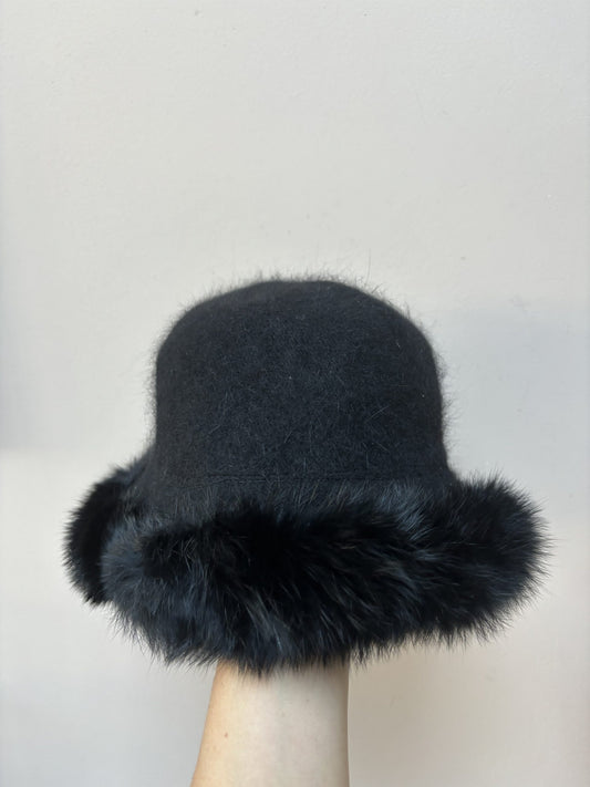 Angora wool mix vintage hat