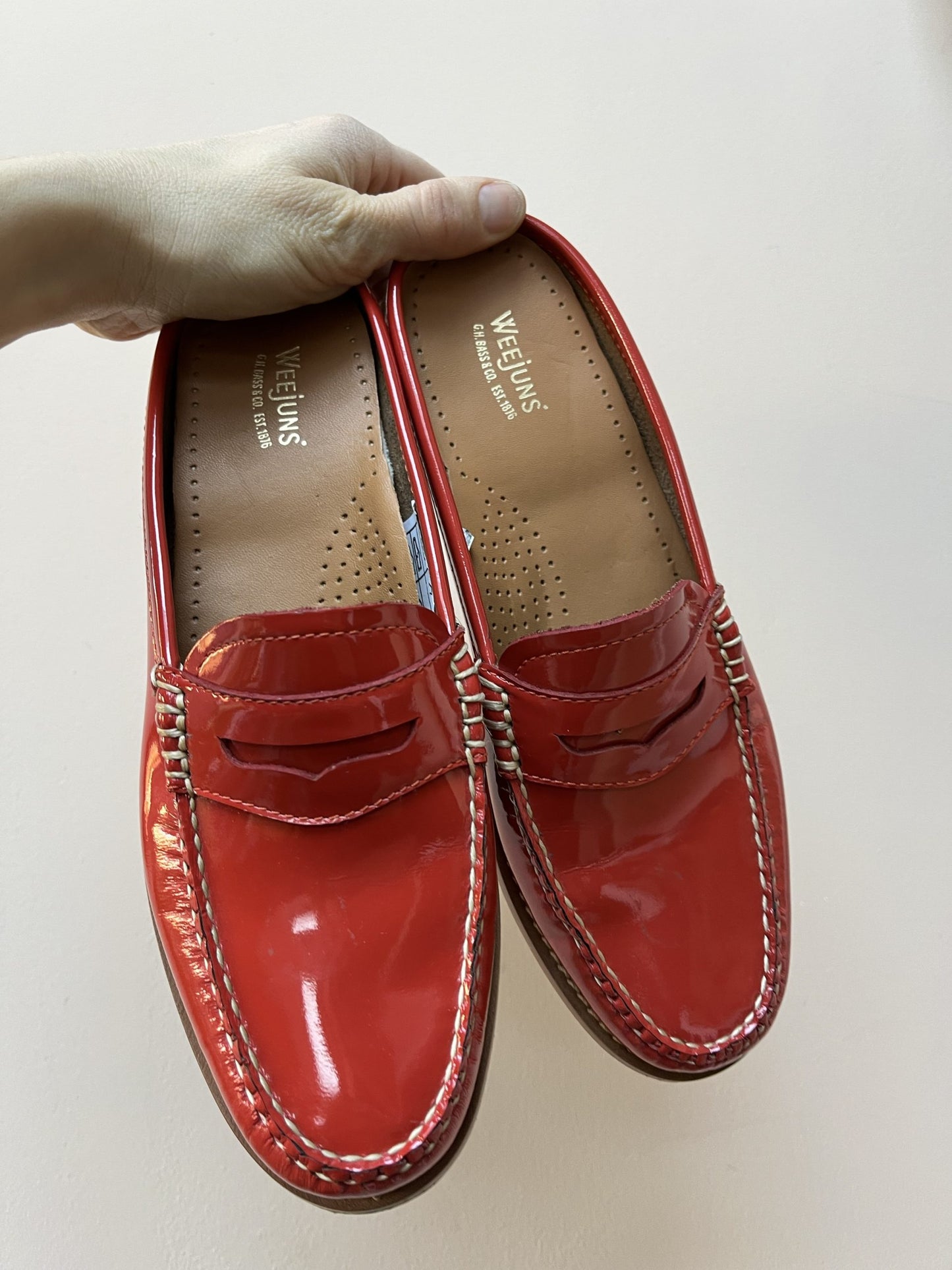 Weejuns red loafers size UK5