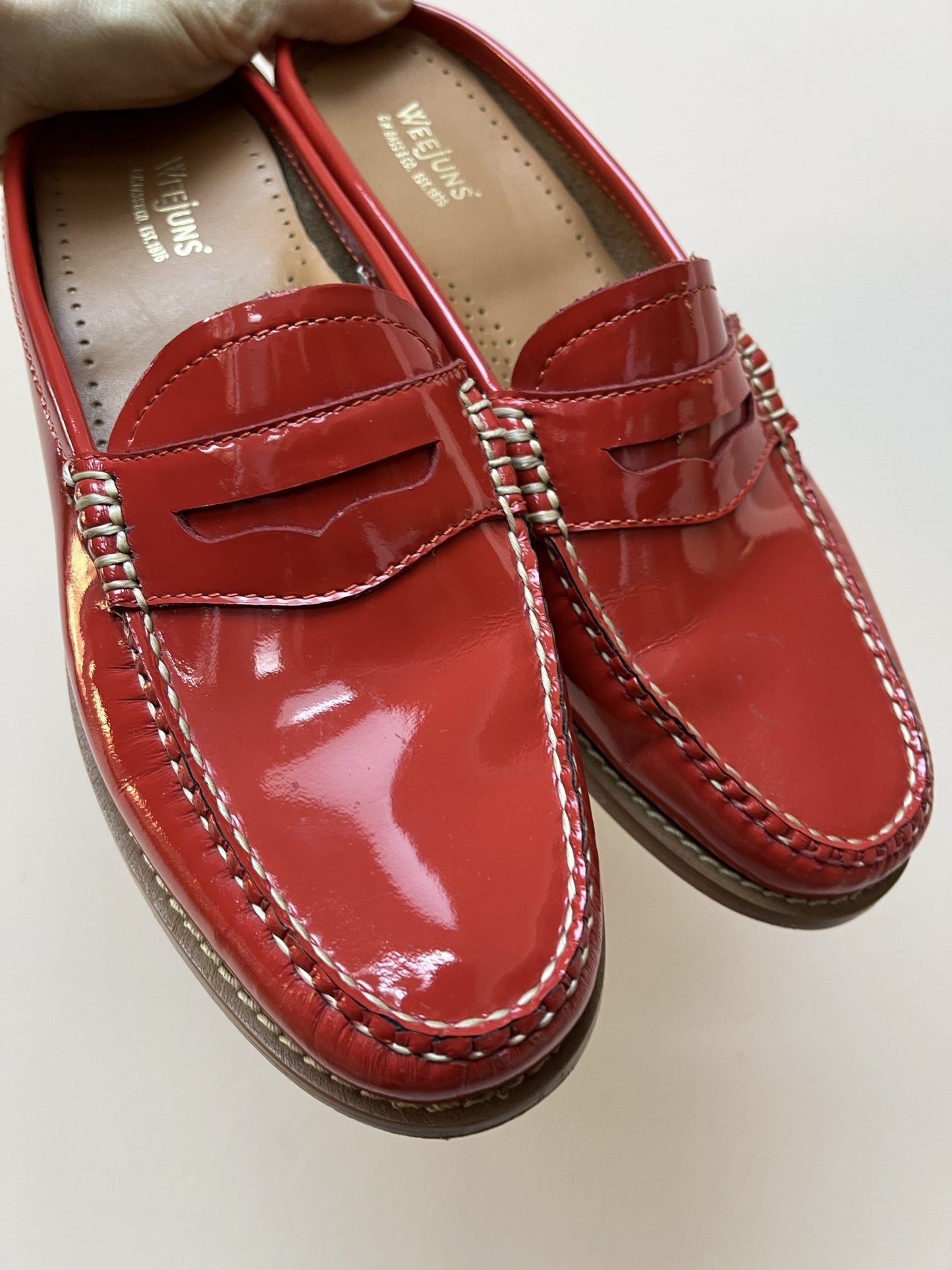 Weejuns red loafers size UK5