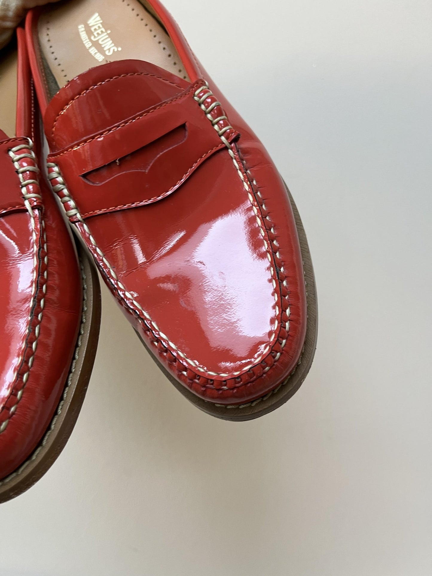 Weejuns red loafers size UK5
