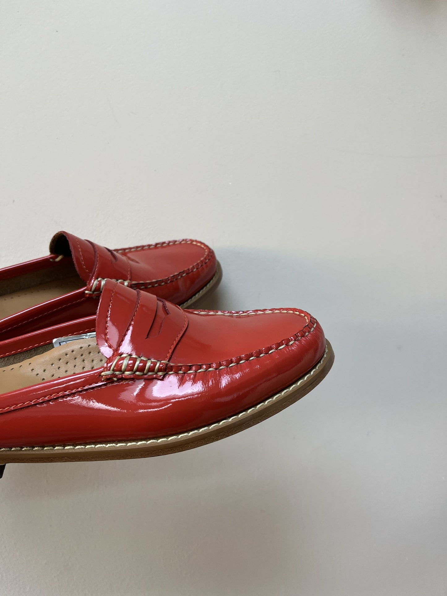 Weejuns red loafers size UK5