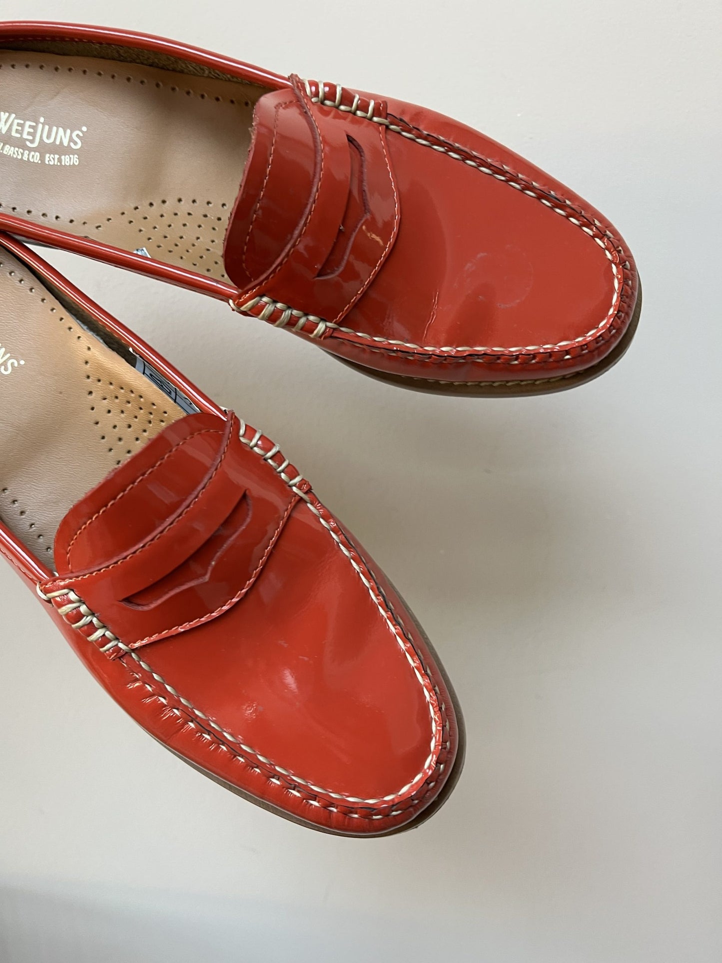 Weejuns red loafers size UK5