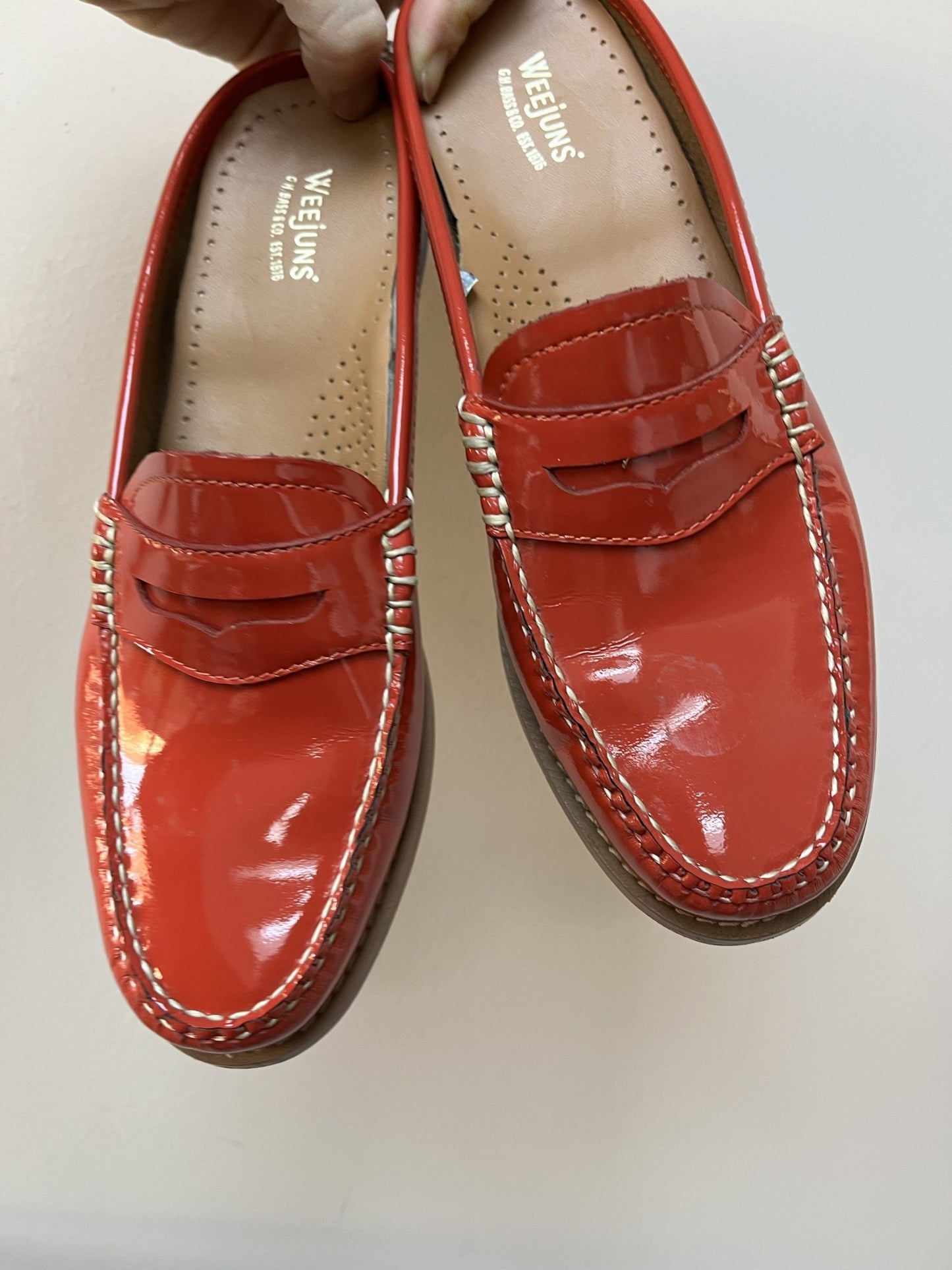 Weejuns red loafers size UK5