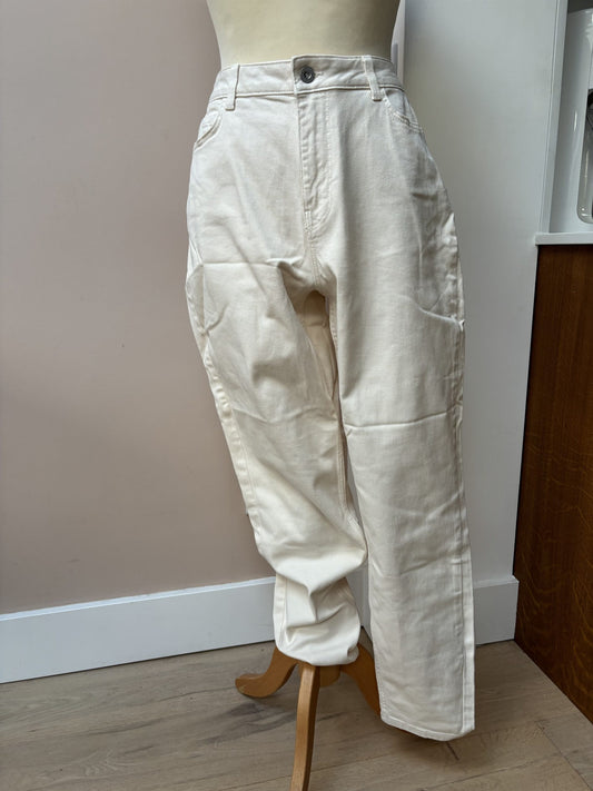 Cream jeans size 10/12
