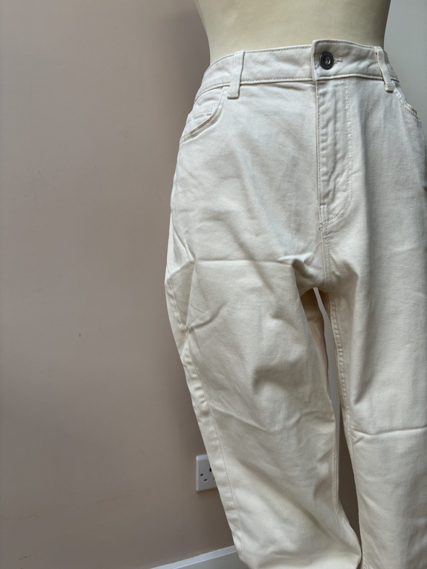 Cream jeans size 10/12