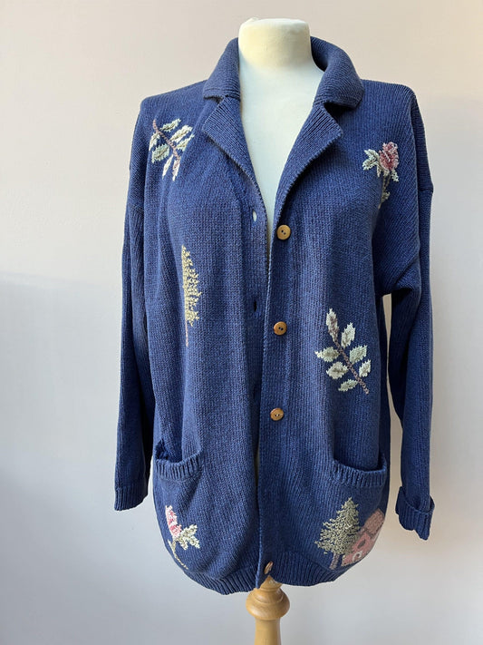 Vintage cotton cardigan size L