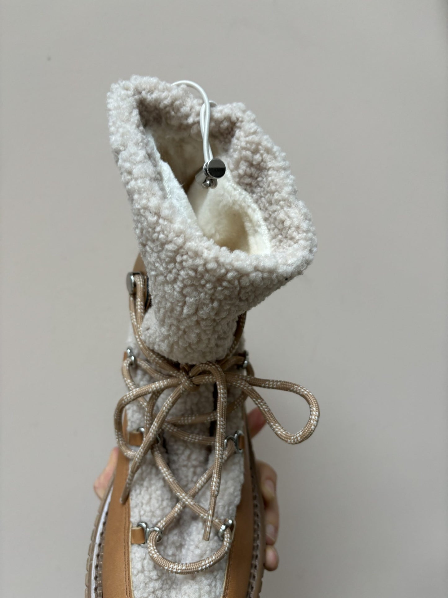 Leather and shearling boots size 41 (UK8)