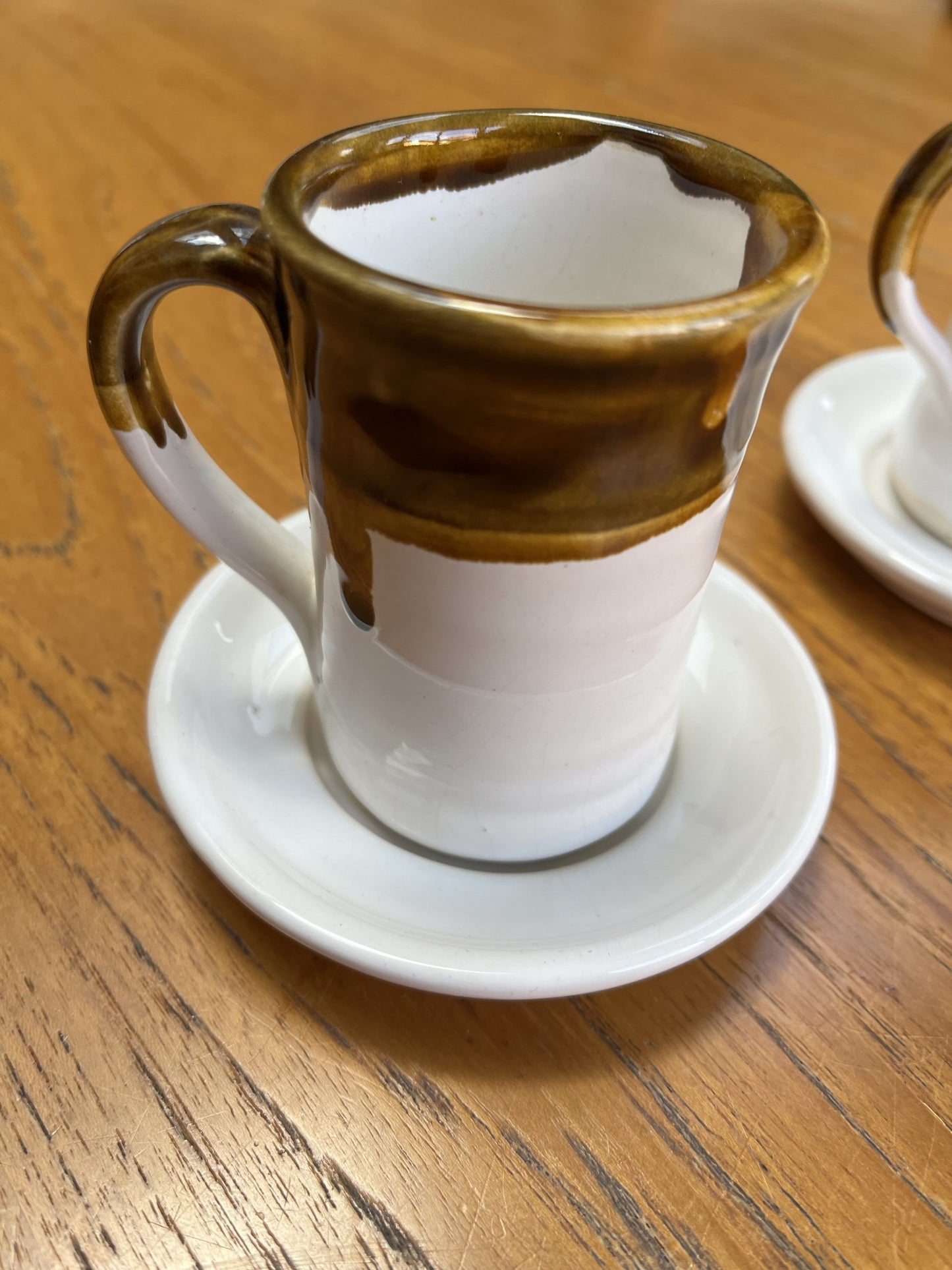 Vintage espresso cups and saucers x 2