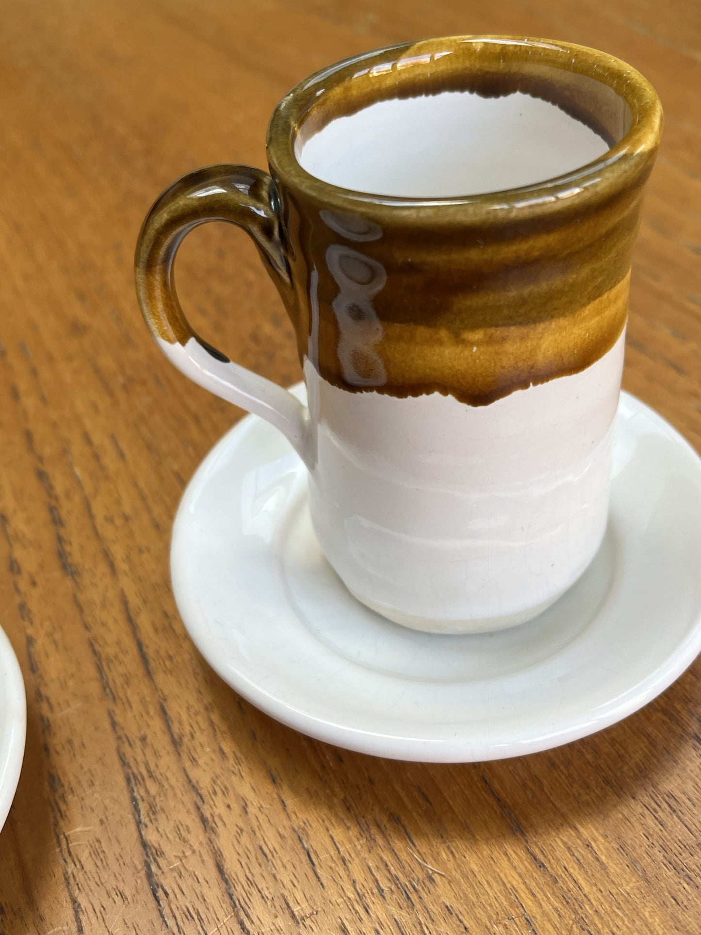 Vintage espresso cups and saucers x 2