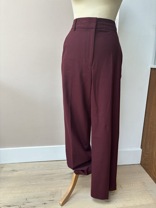 Burgundy tailored trousers size 12