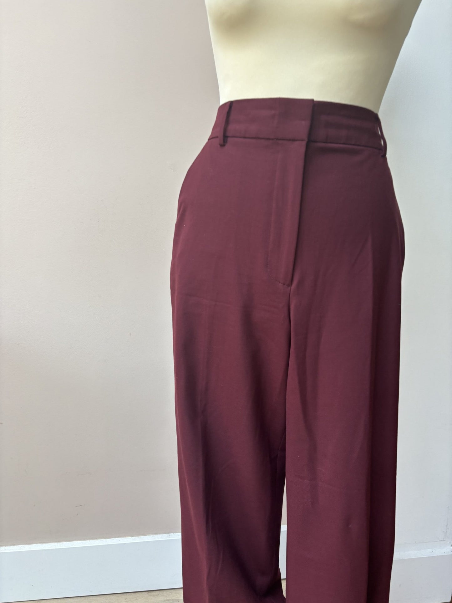 Burgundy tailored trousers size 12