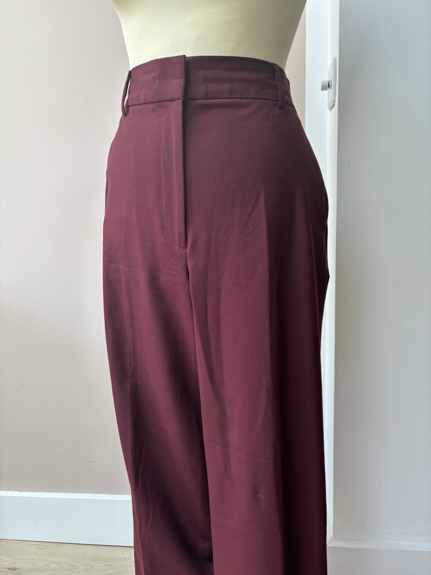 Burgundy tailored trousers size 12