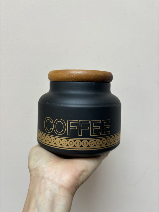 Vintage Hornsea coffee pot with wooden lid