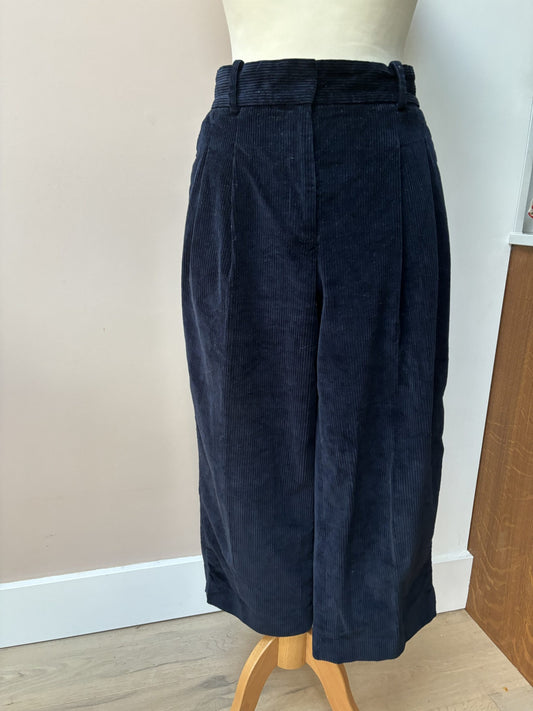 COS navy cord trousers size 10