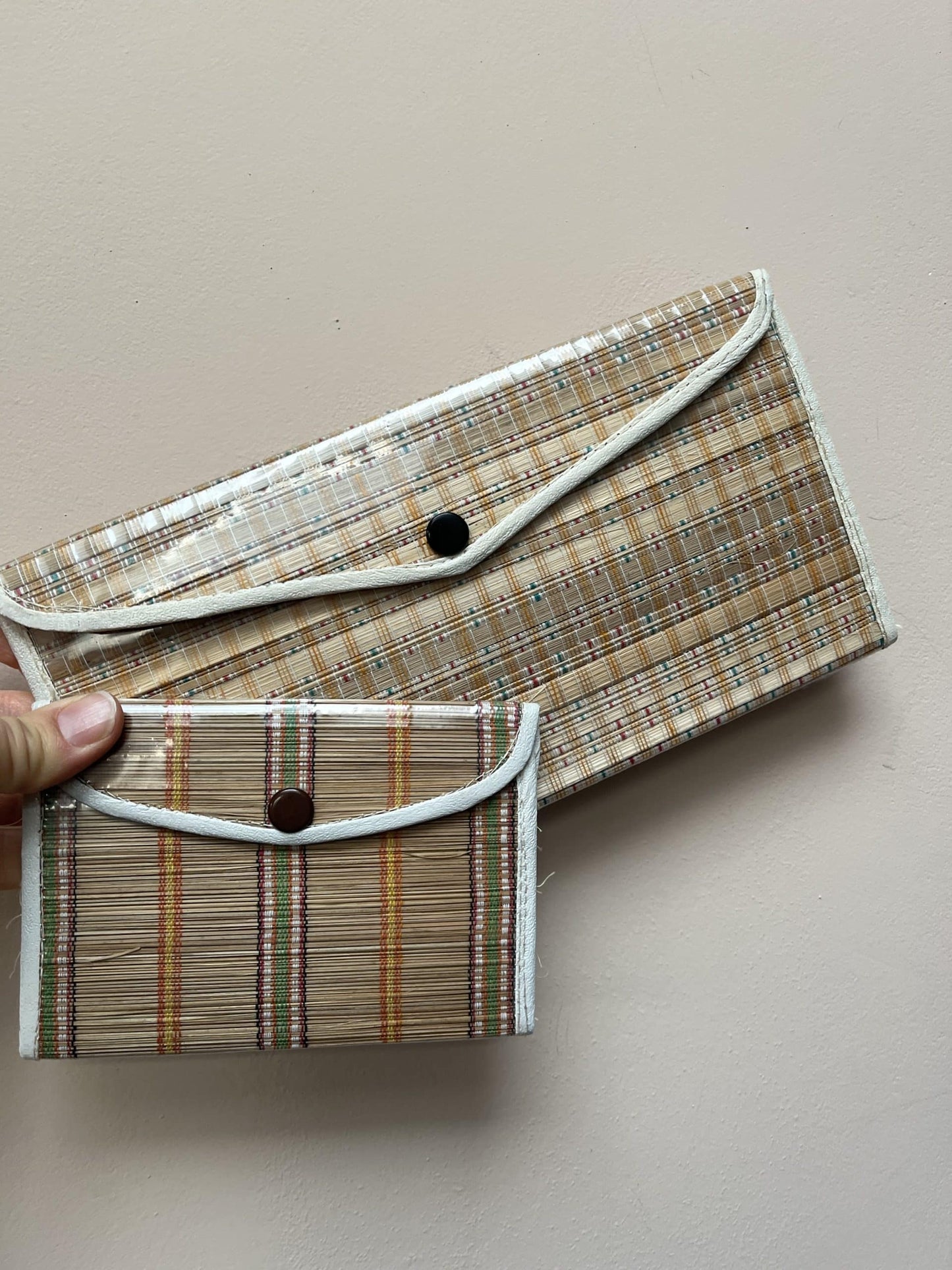 Vintage envelope clutch and purse duo