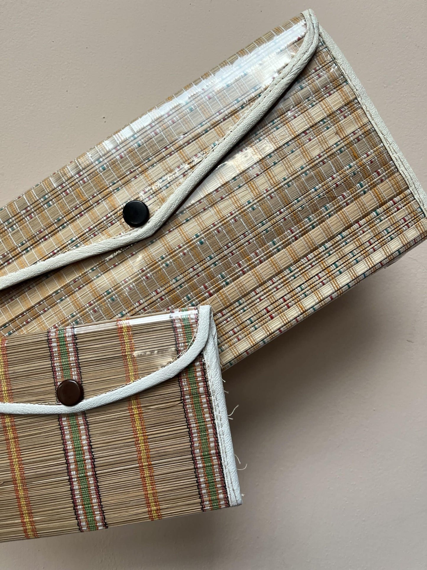 Vintage envelope clutch and purse duo