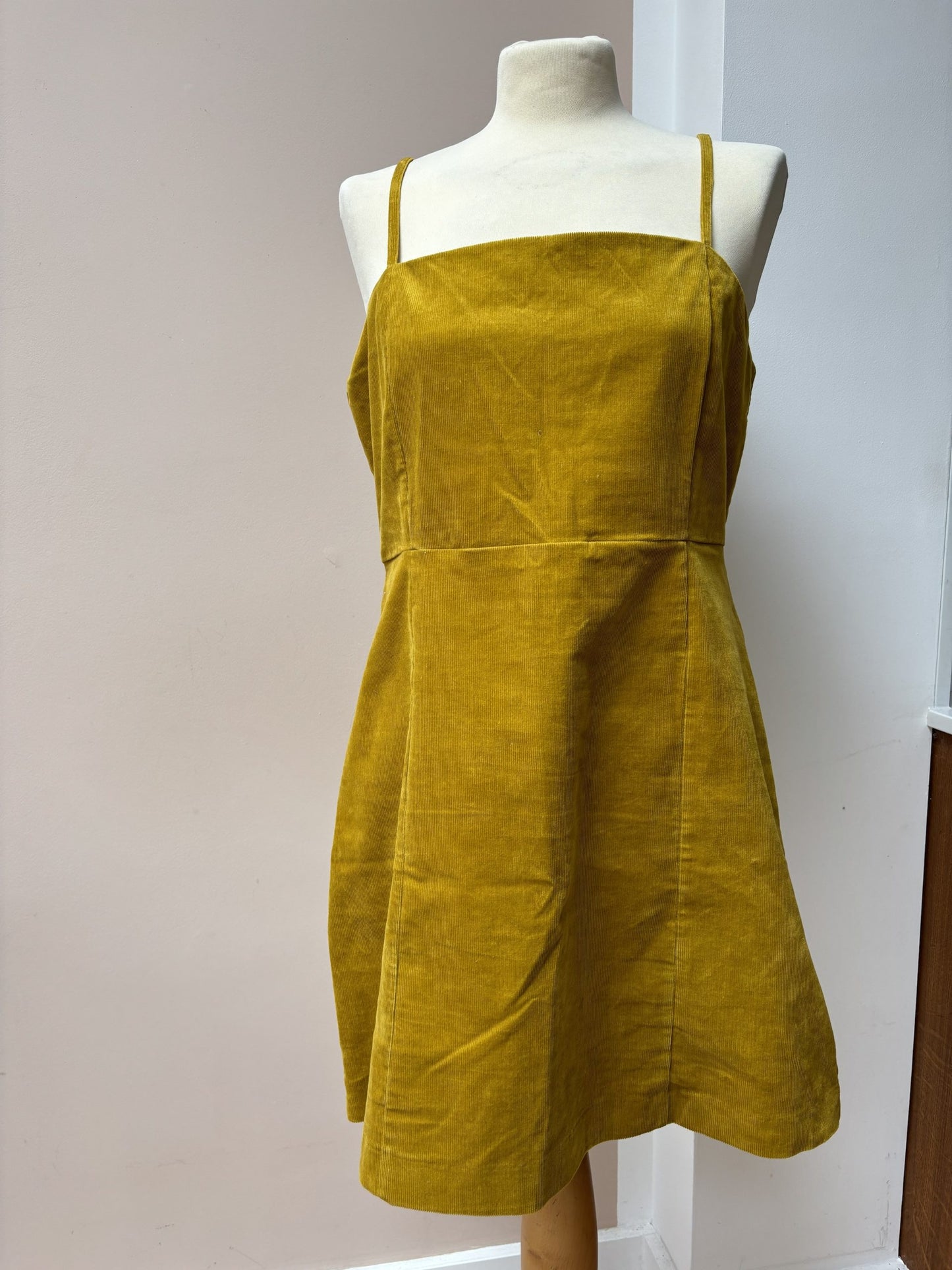 Mustard cord dress size 14
