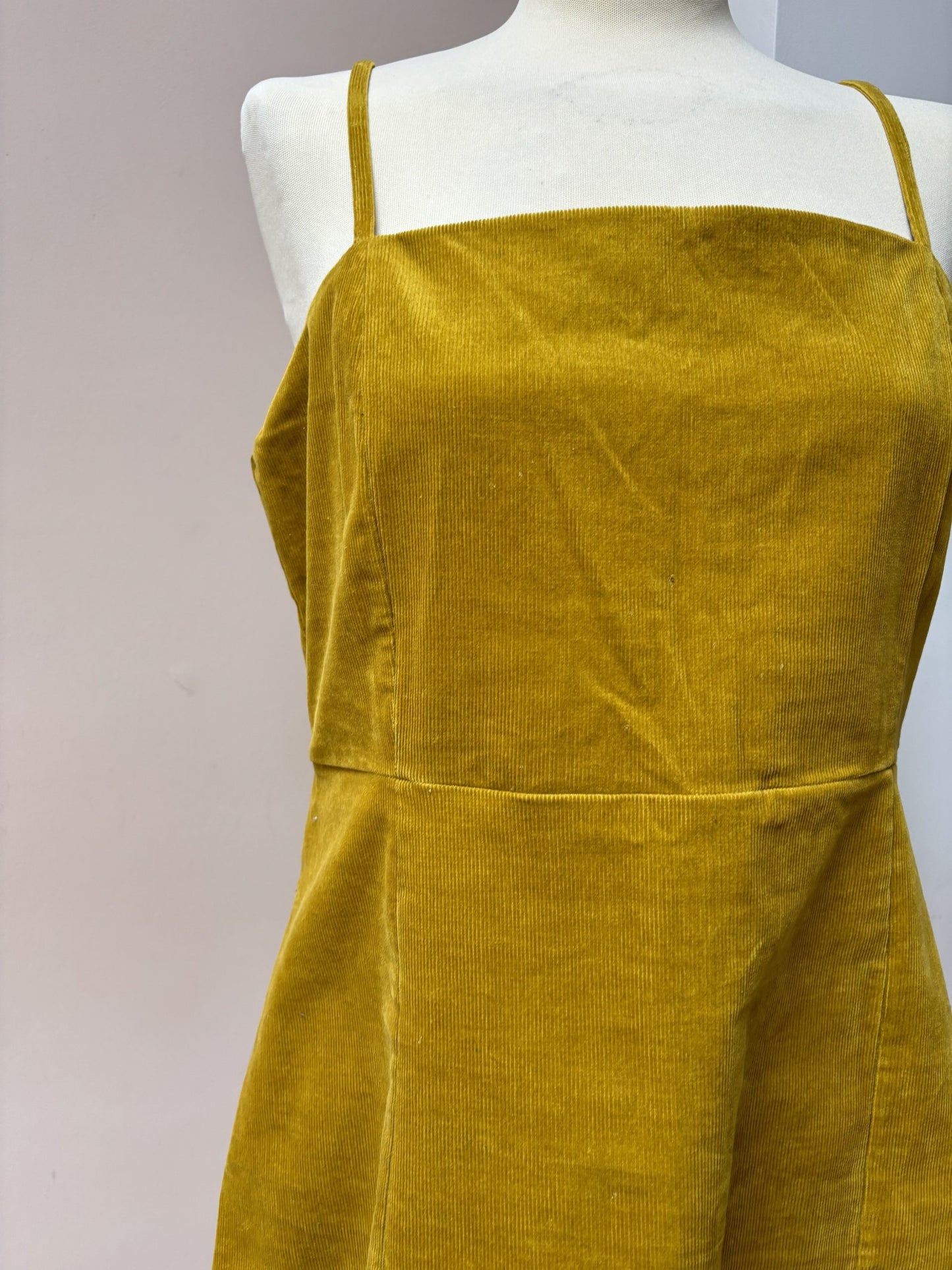 Mustard cord dress size 14