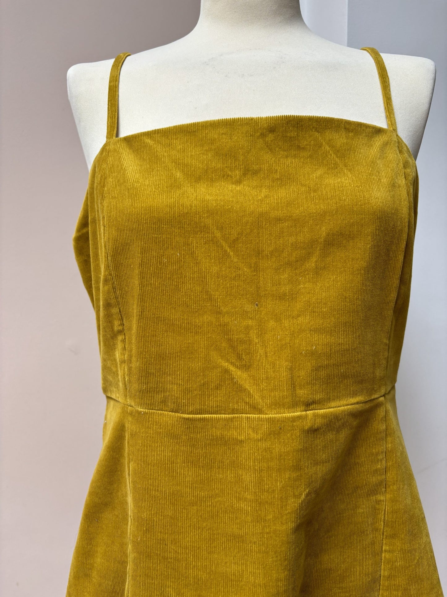 Mustard cord dress size 14