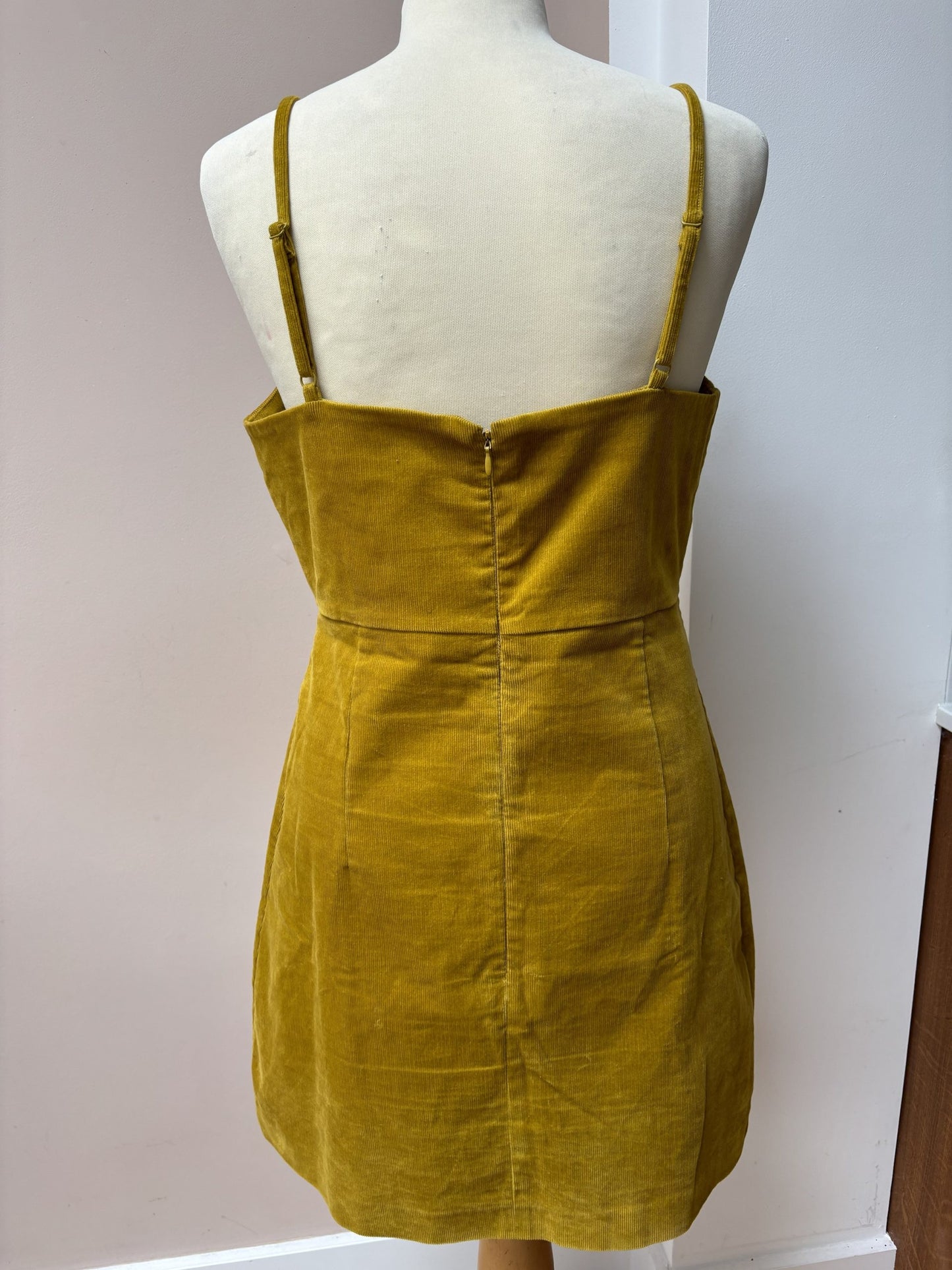 Mustard cord dress size 14